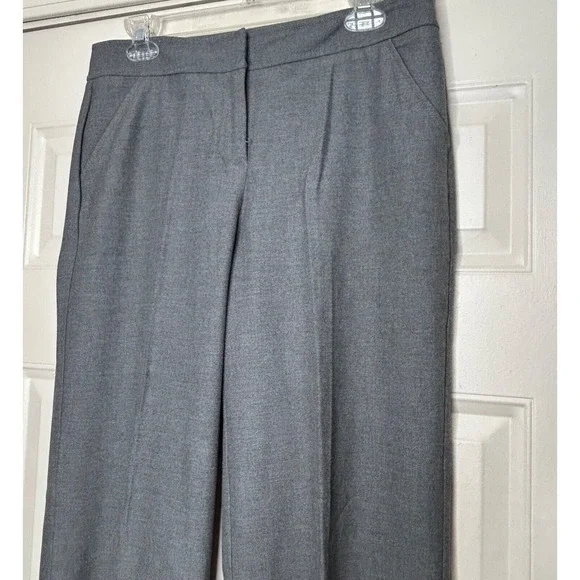 Liz Claiborne Womens Sloane Pants Size 10 Grey Dress Business Straight - Picture 2 of 5